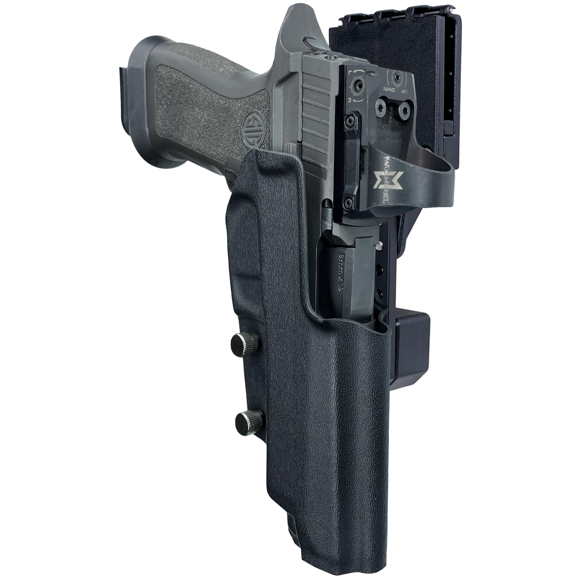 Pro Competition Holster fits Sig P320 Full Size, AXG Pro, M17, XFive, DH3, Spectre Comp, P320MAX (Right-Hand Draw, Black)