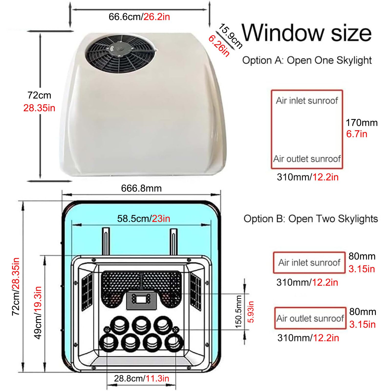 Climatiseur De Toit Pour Camping-Car & Caravane