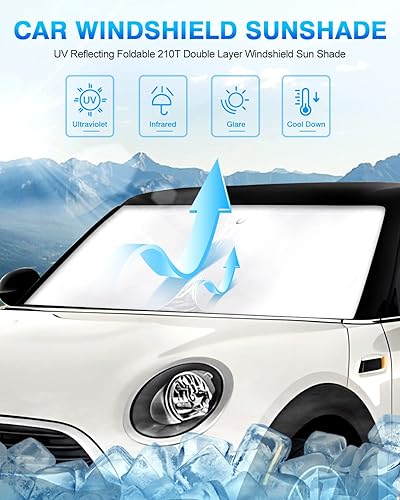 Miniatura 121 de KUST Parasol para parabrisas para Volkswagen VW Beetle 2012-2019, accesorios de ajuste personalizado, protector de visera solar, bloquea los rayos