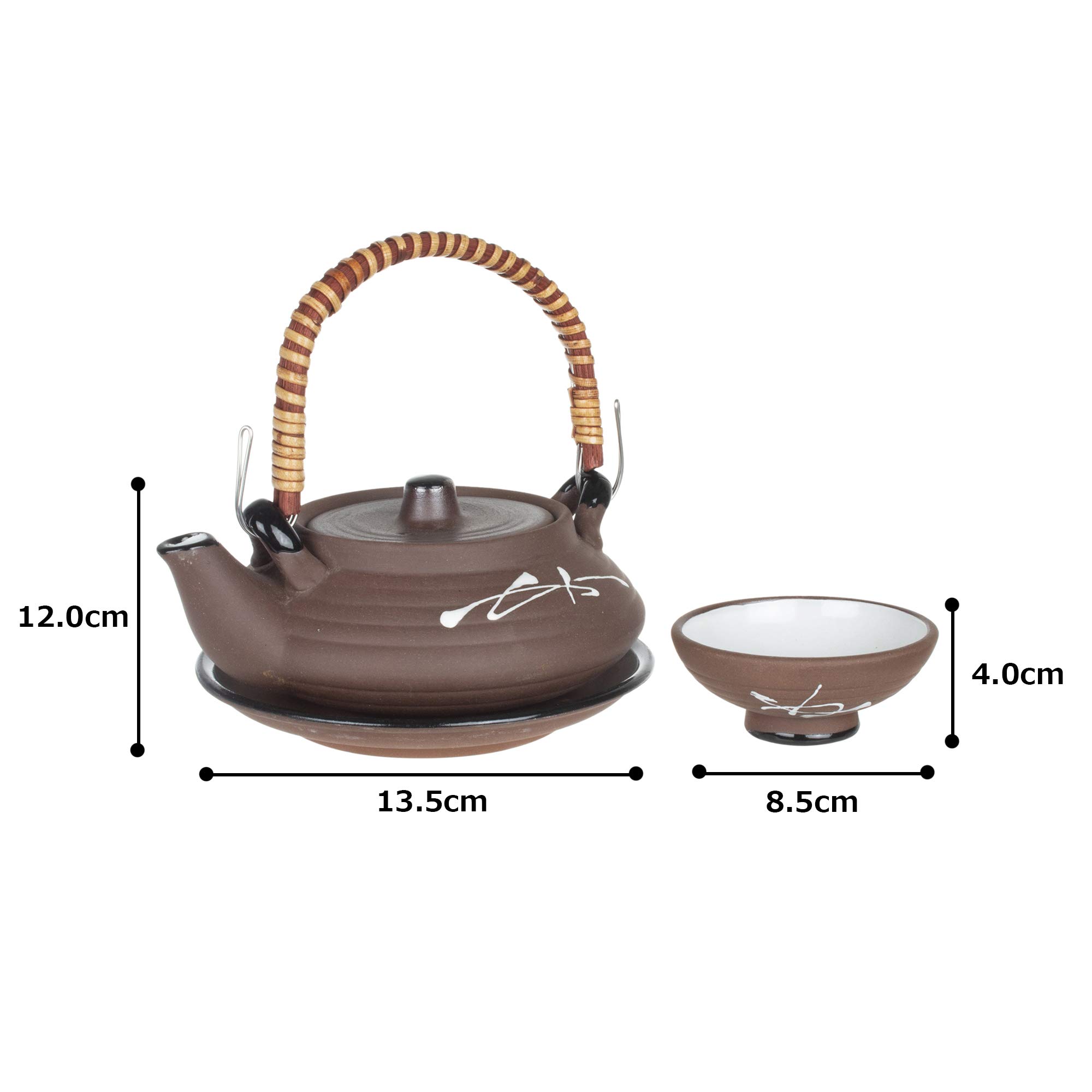 松葉平型土瓶 8セット 松葉平型土瓶 8セット 白釉平型