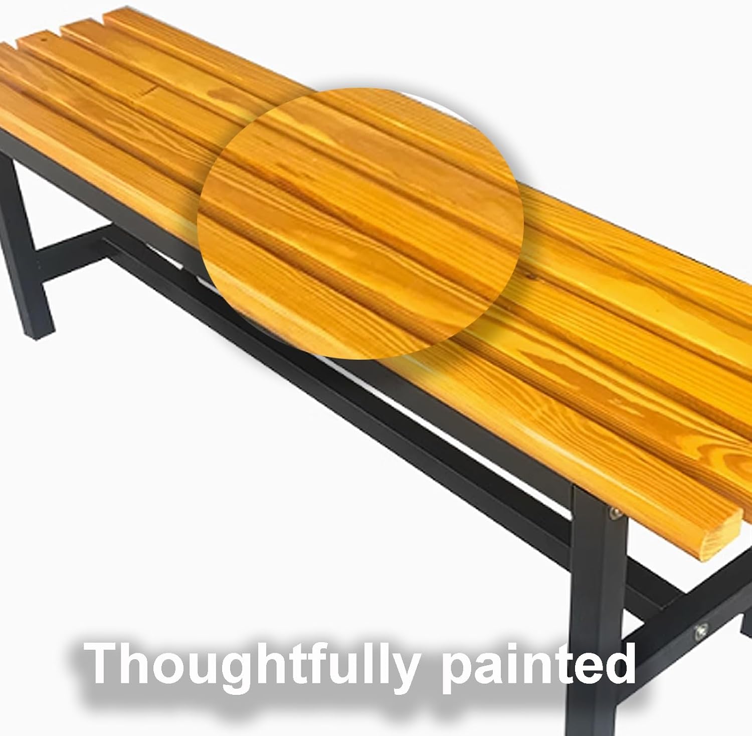 Park Benches, Garden Bench, Patio Bench, Outdoor Seating Furniture Lounge, Porch Bench Seat Wood + Galvanized Steel for Front Porch, Sunroom(Brown,100x37x45cm)