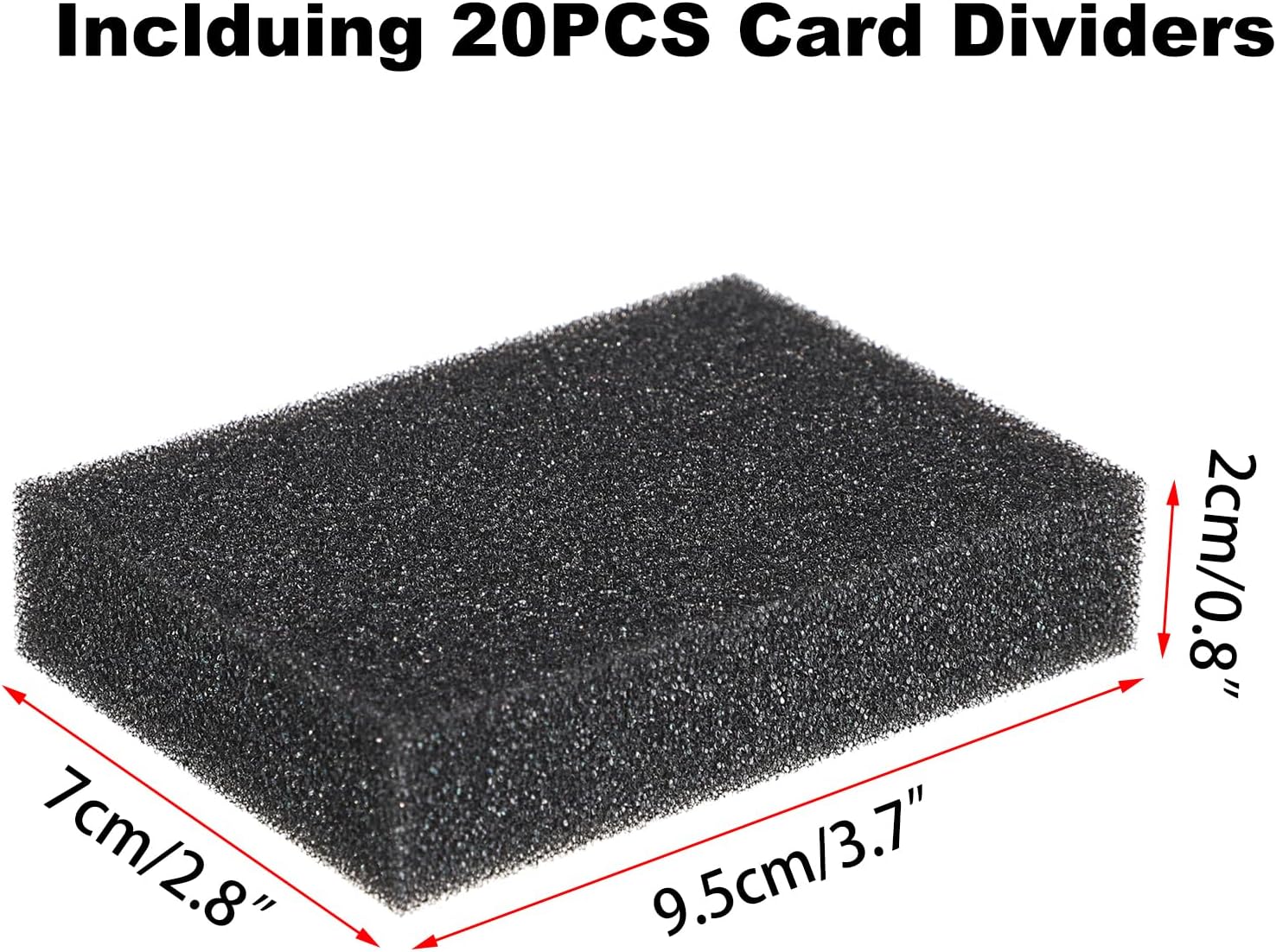 OwnMy 20PCS Sponge Trading Card Dividers for Trading Card Storage Box to Fill Extra Space, Shock-Absorbing Sponge Card Separators Trading Card Spacers Game Cards Organizers