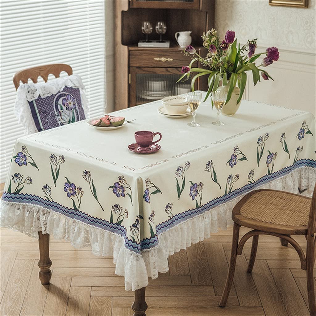 Nappe en dentelle tulipe romantique pour sublimer vos dîners et tables de salon