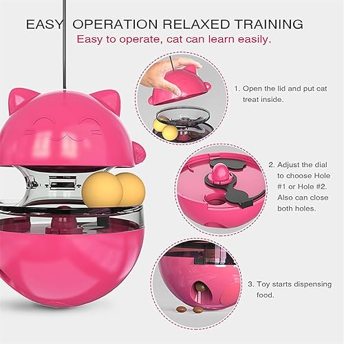 Miniatura 4 de Juguete dispensador de golosinas para gatos, juguete interactivo para gatos y bola de golosinas para gatos, vaso interactivo para gatos, alimentador