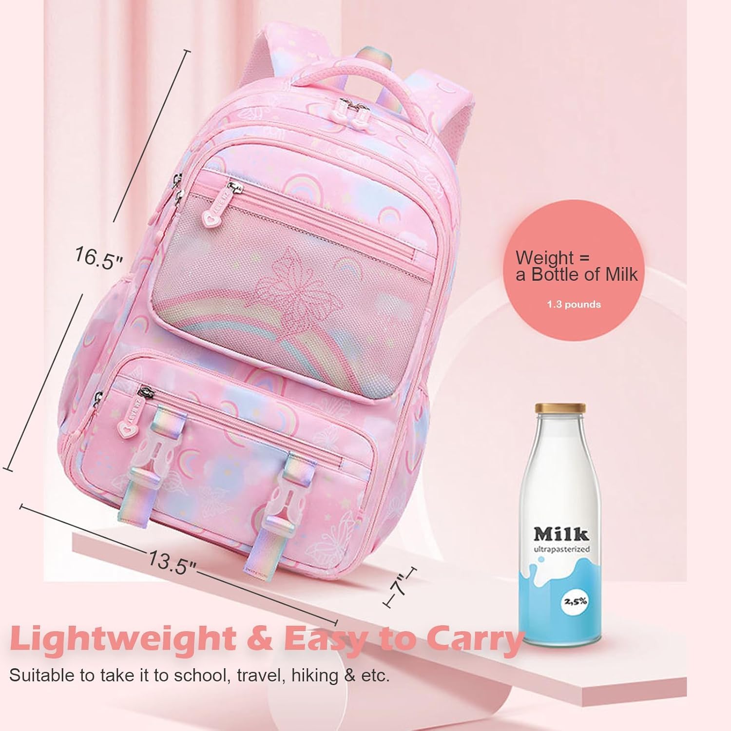 Mochila Escolar Infantil Menina Impermeável 41cm – Mochila Feminina Infantil Reforçada com Compartimentos, Abertura 180°, Multi Bolsos, Leve para Escola, Passeio e Viagem em promoção! Veja a oferta e mais achadinhos de Mochilas escolares 2 Hoje é o melhor dia para comprar Mochila Escolar Infantil Menina Impermeável 41cm – Mochila Feminina Infantil Reforçada com Compartimentos, Abertura 180°, Multi Bolsos, Leve para Escola, Passeio e Viagem com aquele preço maroto! Promoção! Aproveite a oferta! 2
