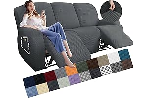 YEMYHOM Couch Covers for 3 Cushion Couch Sofa Reclining 87 Inches Long
