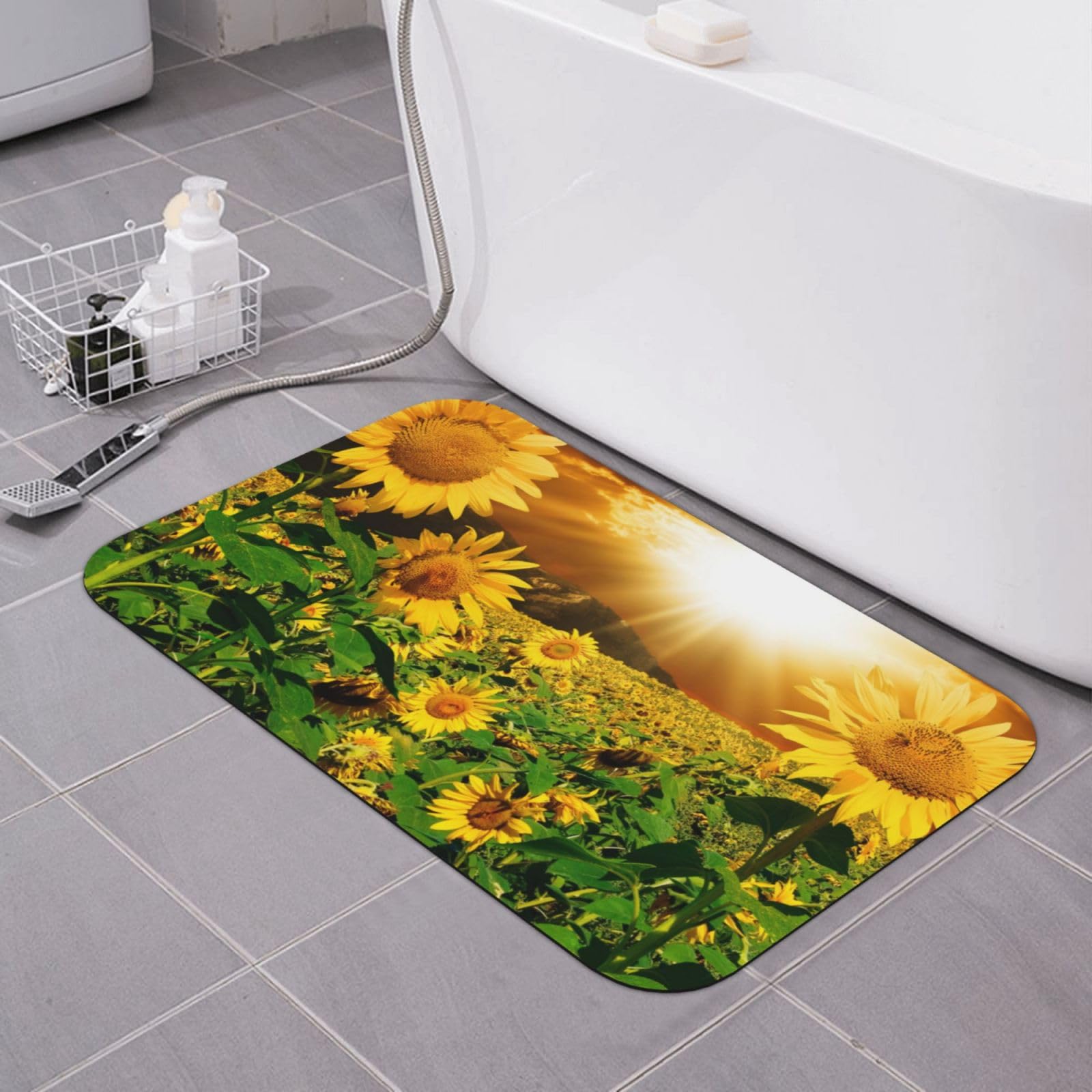 Tapis de bain antidérapant super absorbant VACSAX pour baignoire et douche familiale