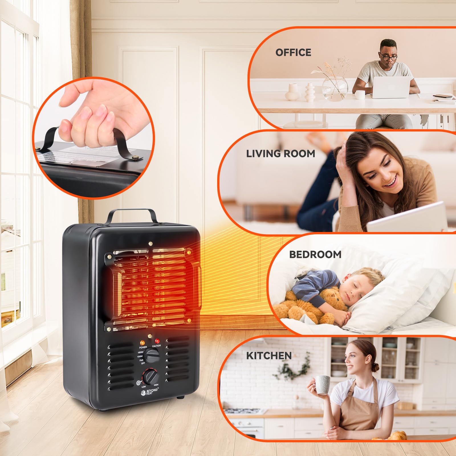 Amazon.com: Milkhouse Space Heater (Black) : Home u0026 Kitchen