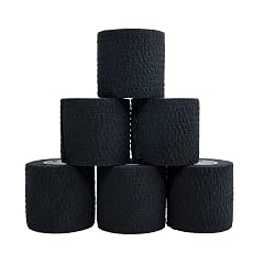 Weightlifting Tape Stretch Sports Tape for Wrist and Hand Use 6 Rolls Black