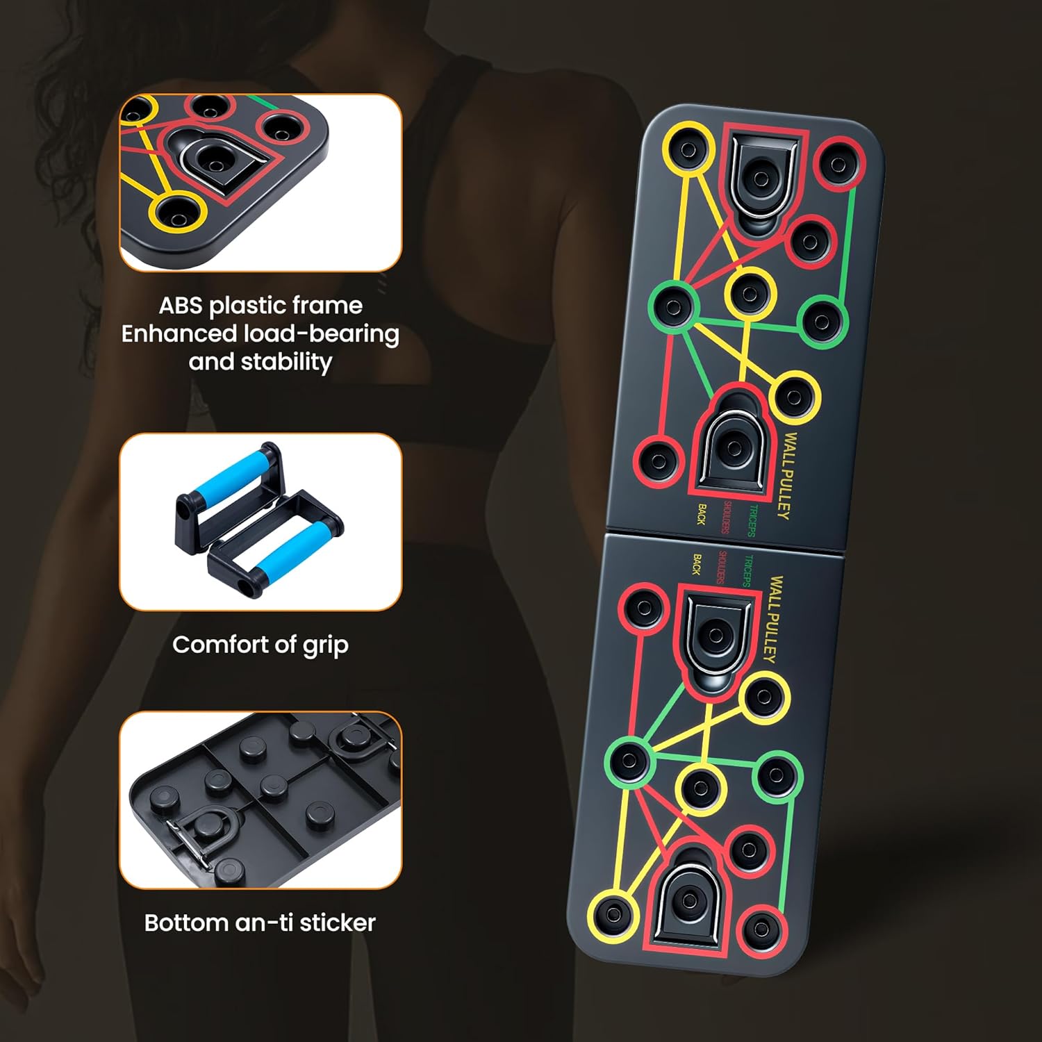 Push Up Board,Portable Dismountable 17 in 1 Push Up Bar at Home Gym,Professional Muscle Training Equipment is Available for Men and Women,The Ideal Gift for Fitness Enthusiasts,Pushup Board Set