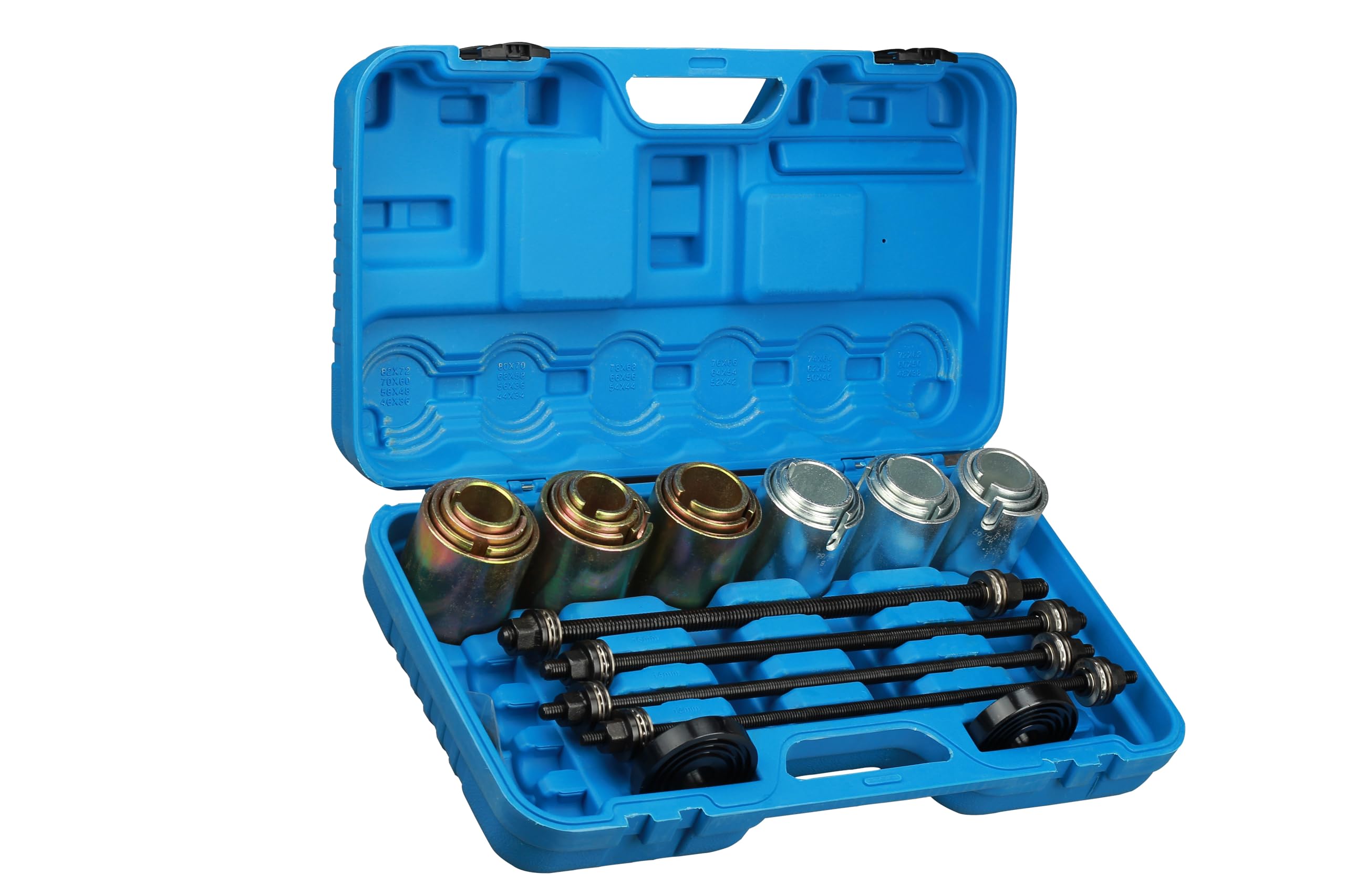FreeTec 26 piezas extractor de rodamientos de rueda Juego de herramientas Silentlager Extractor de cubo de rueda Silentlager herramienta para el desmontaje e instalación de casquillos, rodamientos y