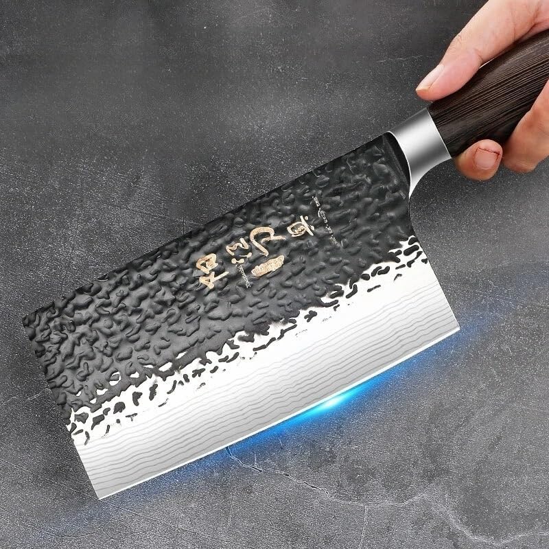 Meat Cleaver,Cleaver Knife 7 Inch Kitchen Knife Manganese Steel Cutting Knife For Chefs Super Sharp Home Cutting Knife Slicing Knife, LAMAJIGA5844