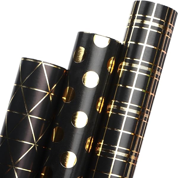 Ribbli 3 Rolls Wrapping Paper 17 inch
