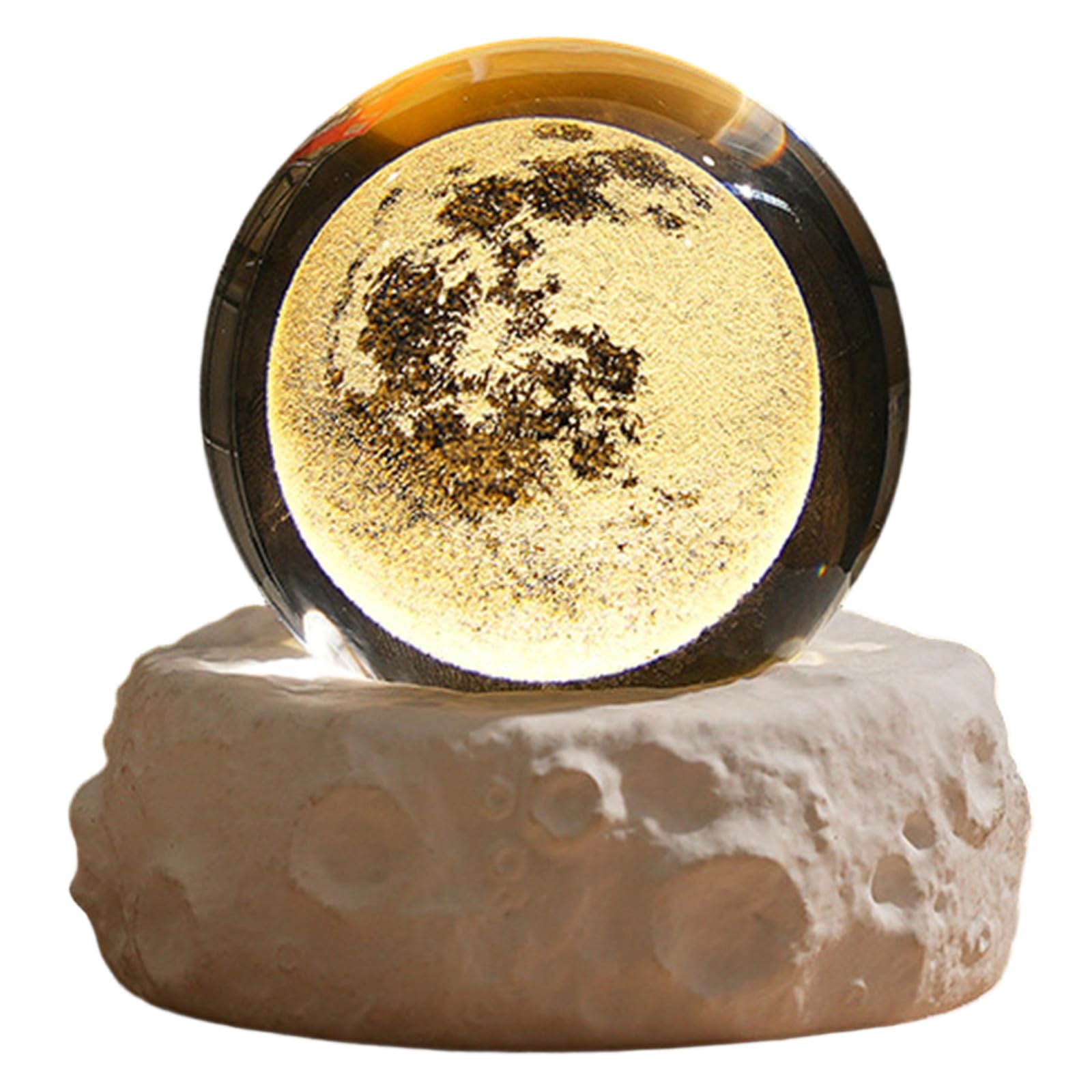 Hsioluted Girls A Crystal Ball Led Lamp Usb Rechargeable Night Light With Gypsum Base Home Desktop Decoration Room Ccessories Birthday Gift