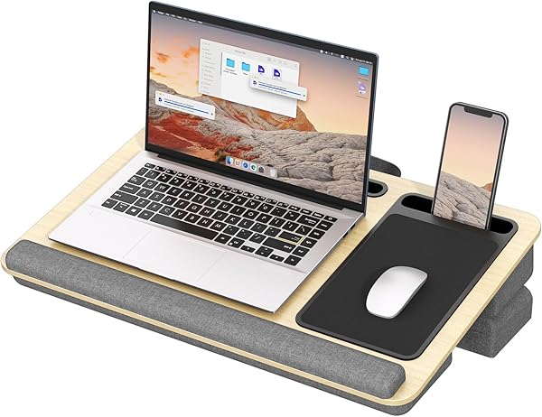 PUTORSEN Scrivania portatile con tappetino per mouse