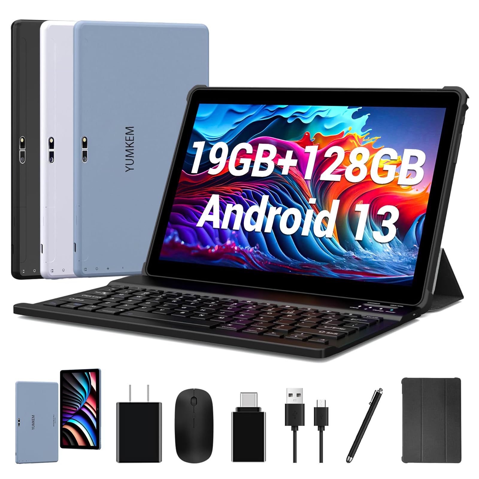 Amazon.com : YUMKEM 2024 Newest Tablets 10-inch Android 13 Tablet