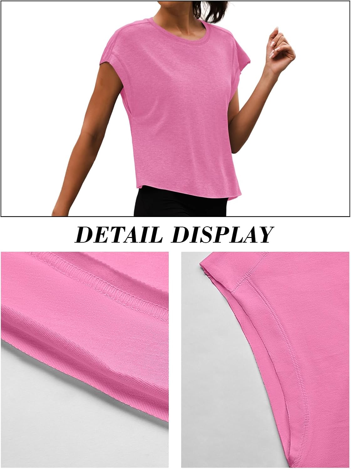 Women Open Back Workout Shirts Short Sleeve Tops Casual Yoga Y2k Athletic Gym Running Crop Tees - Image 5