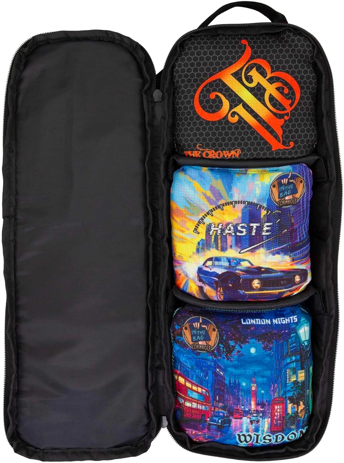 Cornhole Sling Style Backpack for 3 Sets of Cornhole Bags | Heavy Duty with Padding on All Sides and Padded Strap- Fits up to 12 Cornhole Bags