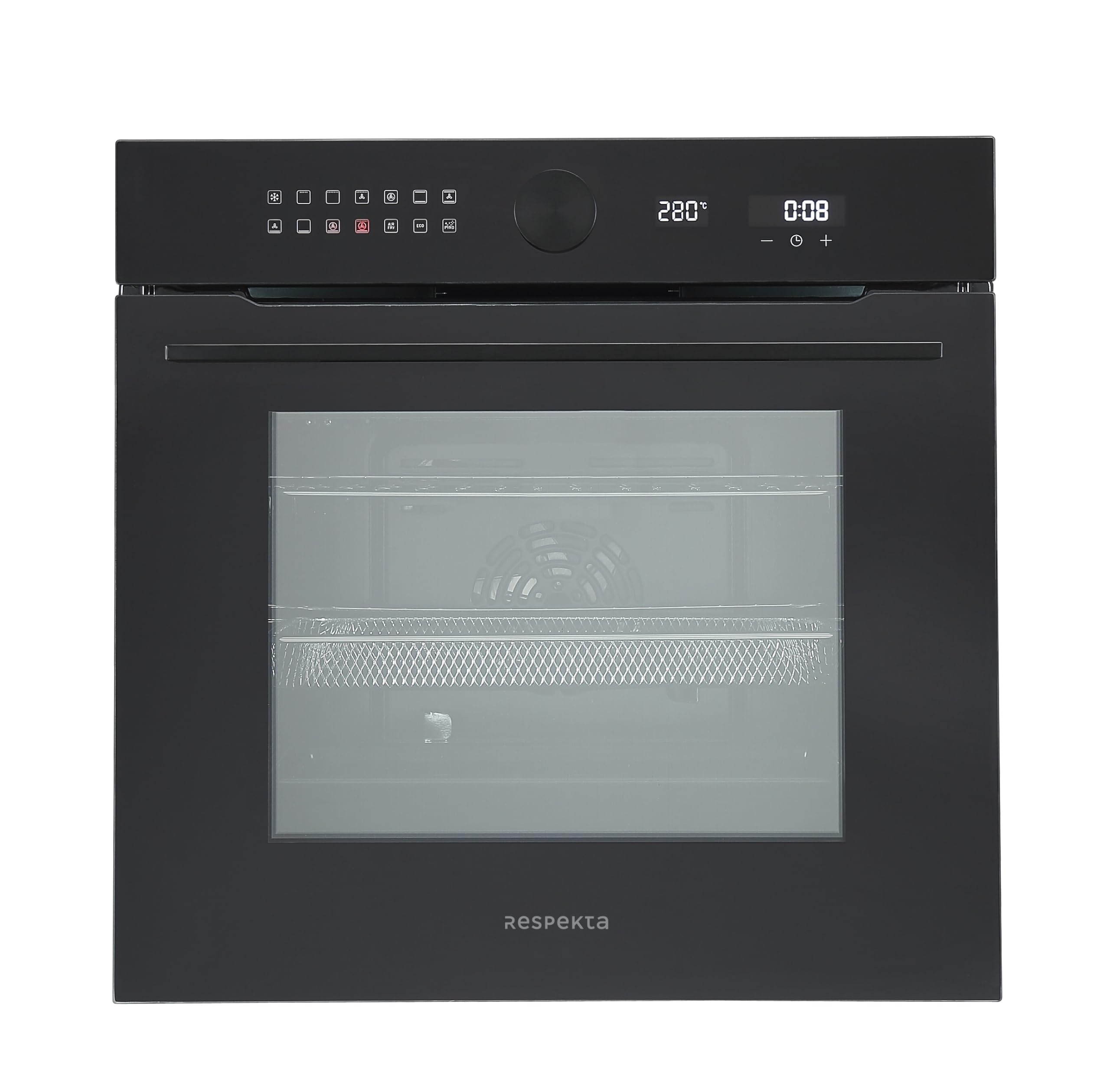 Respekta Glas-Einbaubackofen AB900-19, Schwarz