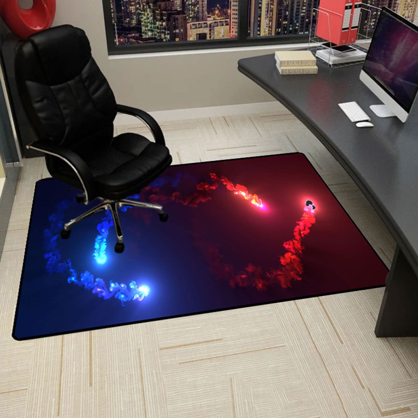 Floor Protector Chair Mat 80*140cm Gaming Chair Mat Floor Anti-Slip Gaming Chair Mats Hard Floor Non-Slip Office Chair Mat For Low Pile Carpet Protector Desk Chairmats Office Floor Protector Mat