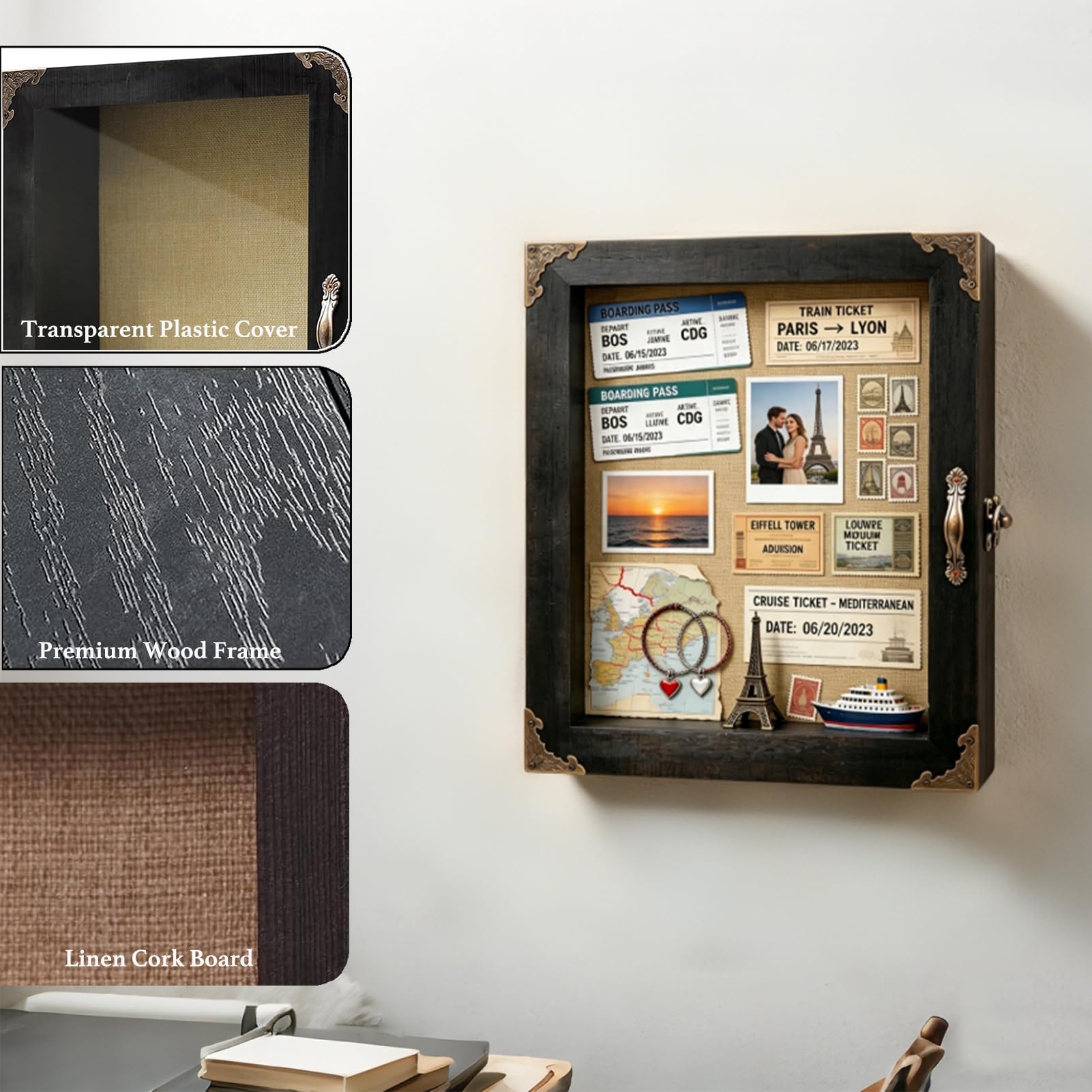 Shadow Box Deep 11,9 cm cornice in legno acrilico trasparente