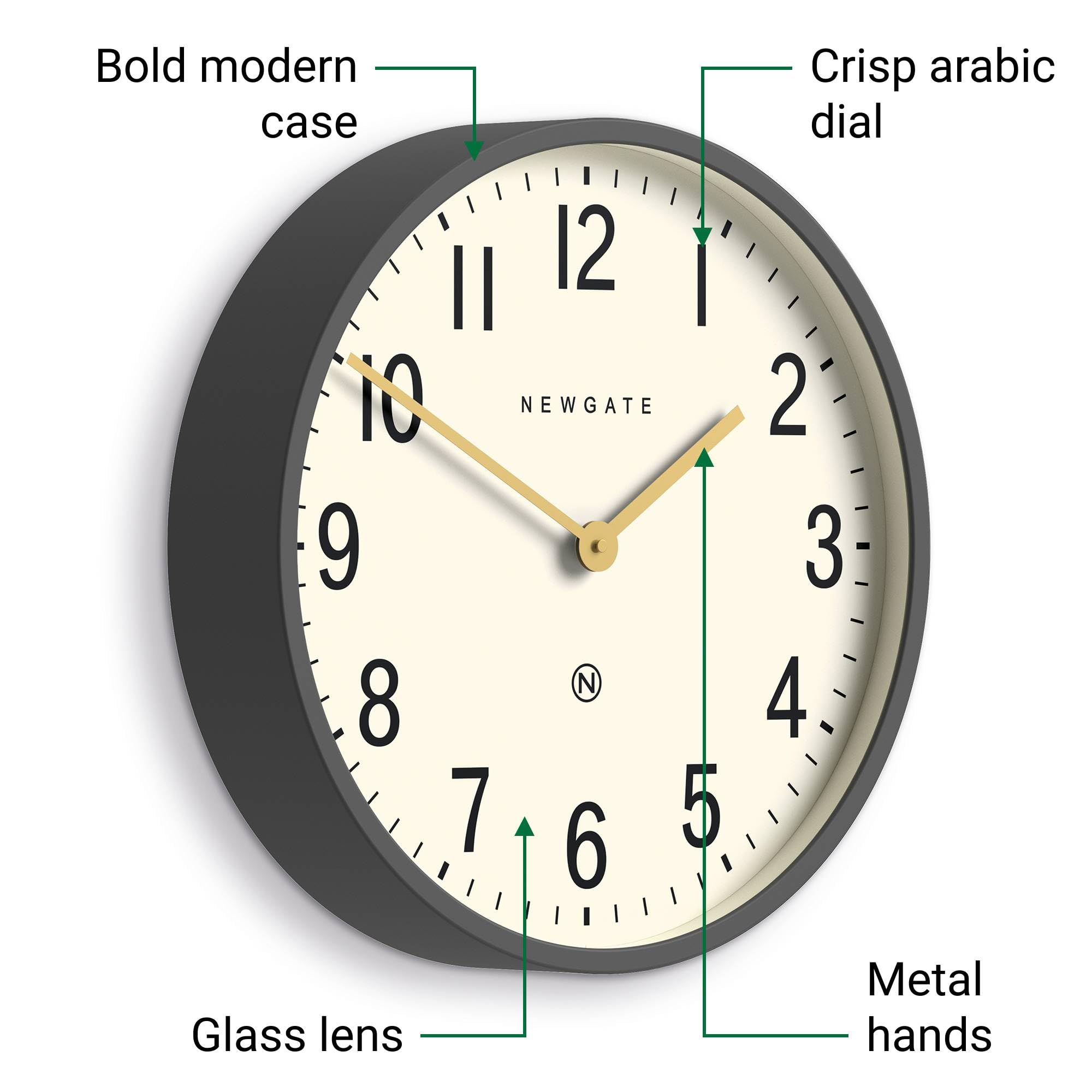 Amazon.com: NEWGATE® Mr Edwards wall Clock | Large mid-Century