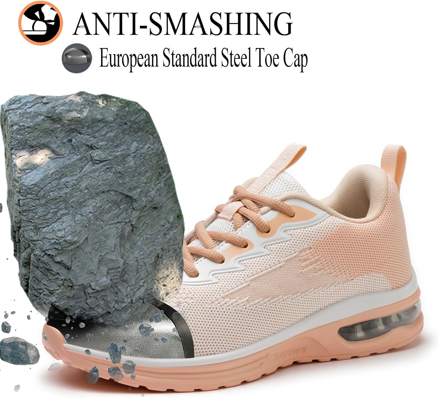 Steel Toe Shoes for Women Lightweight Breathable Safety Work Sneakers Non Slip Puncture Proof Utility Slip On Footwear for Industrial Construction - Image 3