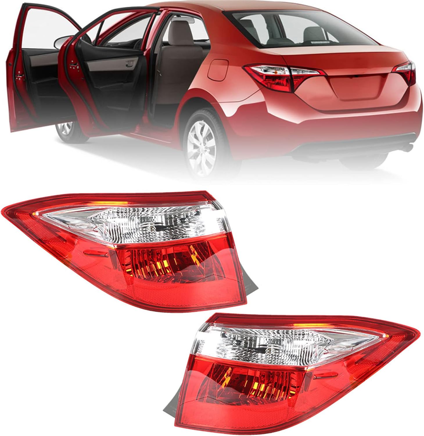 Tail Light Outer Right Side Brake Brake Light Replacement for 2014 2015 2016 Corolla 815600275 Warning Light