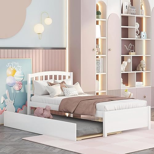 Miniatura 24 de Harper & Bright Designs Base de cama individual con cajones, expreso, madera, 275 libras