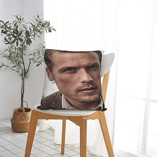 Miniatura 5 de Sam Heughan - Fundas de cojín cuadradas decorativas modernas para sofá, sala de estar, decoración del hogar, 12 x 12 pulgadas