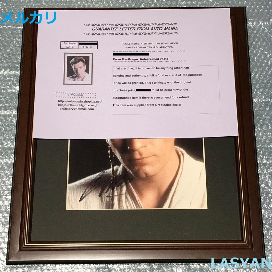 [限定] ユアン・マクレガー 直筆サイン入り オートグラフ 額装 ■UACCRD ユアン・マクレガー 直筆サイン入り オートグラフ (SW EP1)