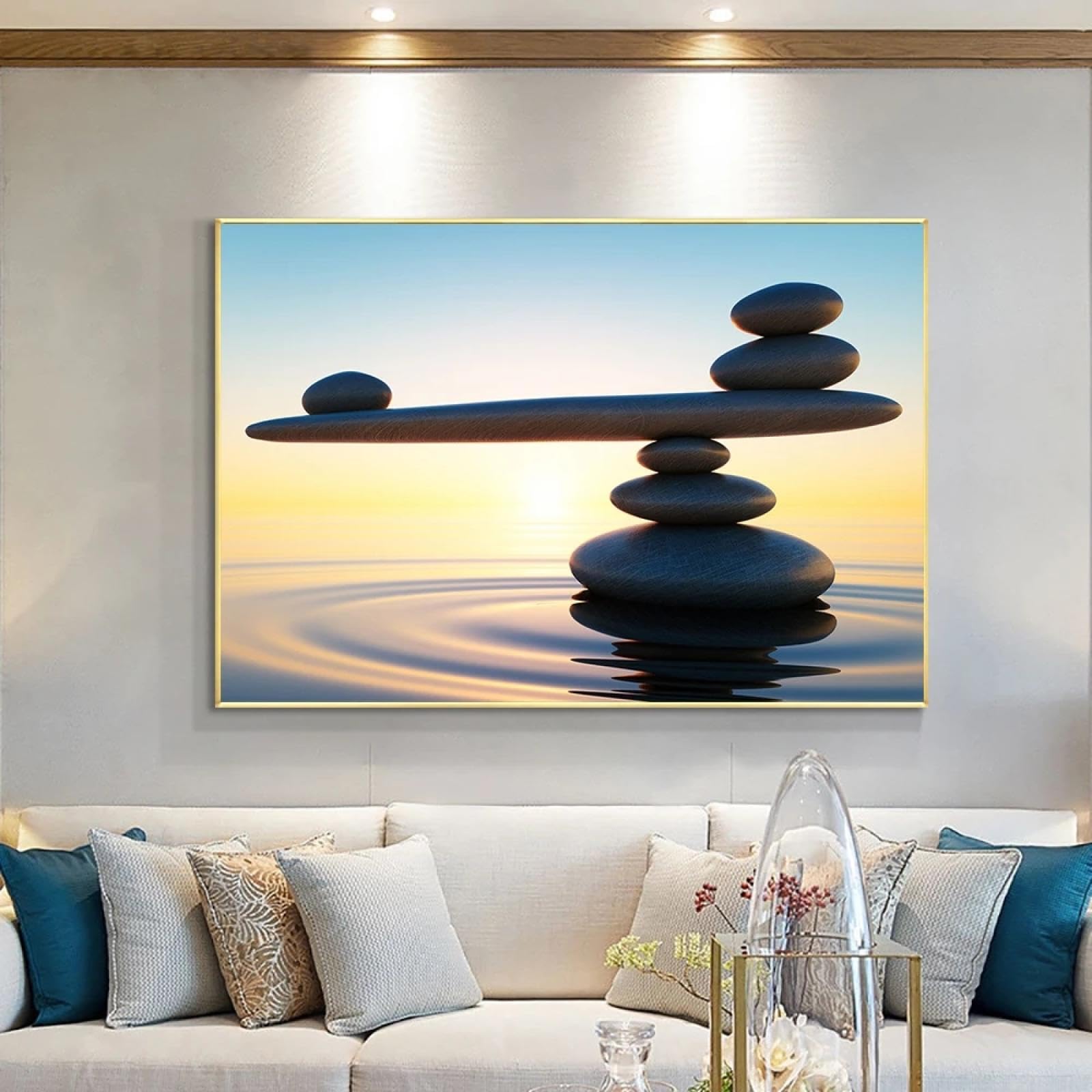 Impression toile pierre d'équilibre 40 x 60 cm sans cadre - 8