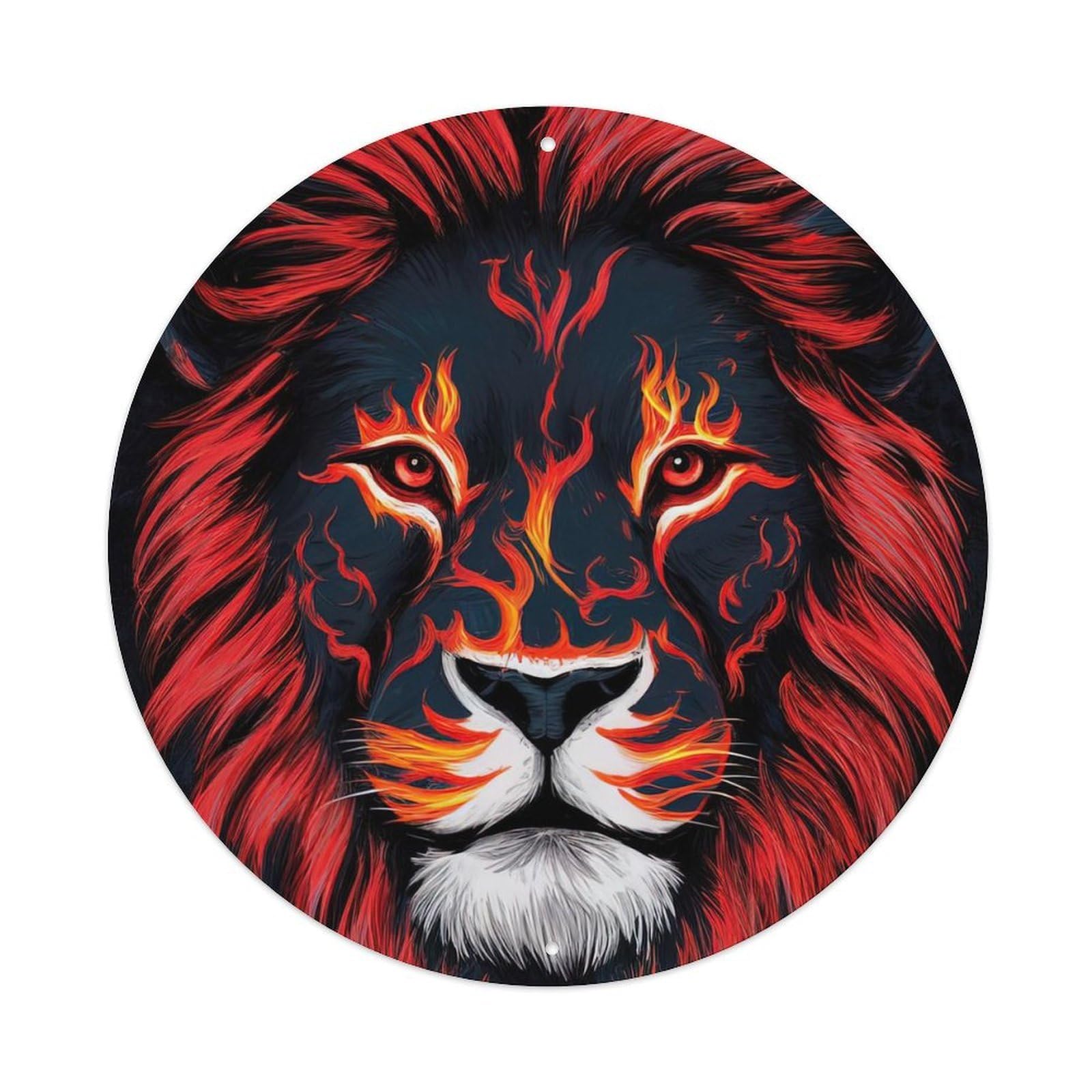 Animal Artwork The Lion in The Dark Metal Tin Sign