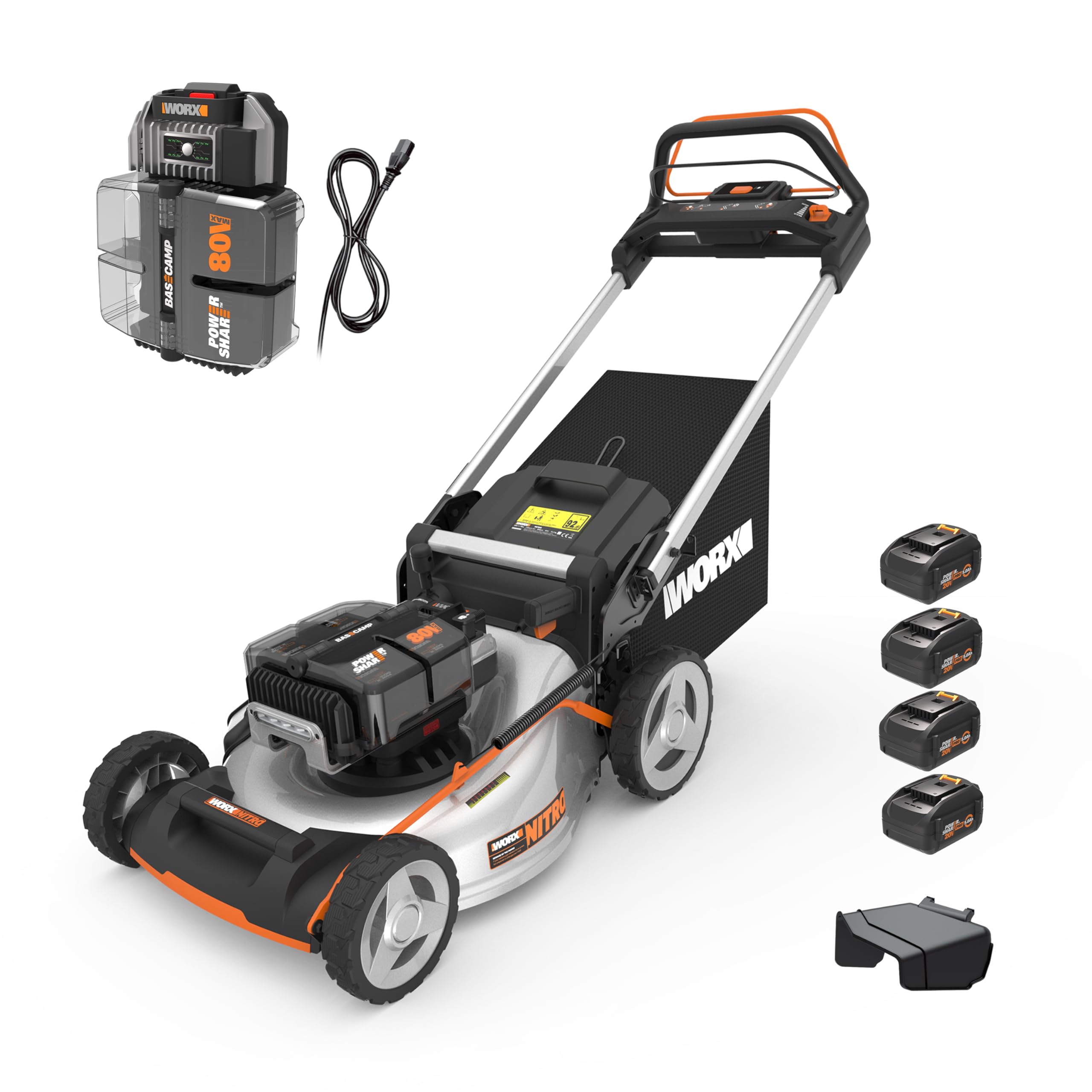 Amazon.com : Worx Nitro 80V Cordless Lawn Mower, Electric