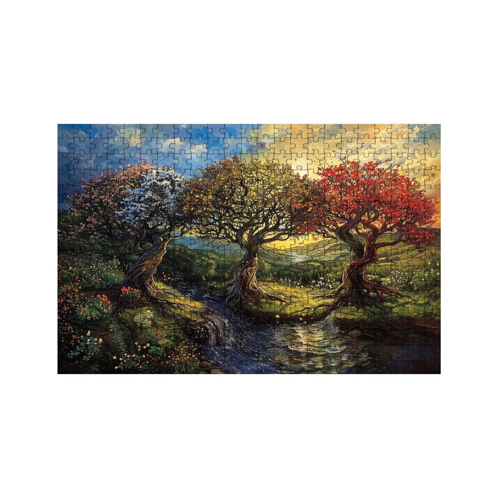 LZPT-03599 Puzzle 5000 elementów, 5000 elementów, dla dorosłych, krajobraz, drewniane puzzle dla dorosłych, 105 x 160 cm, klasyczne puzzle do gry zręcznościowej dla całej rodziny, do dekoracji ścian
