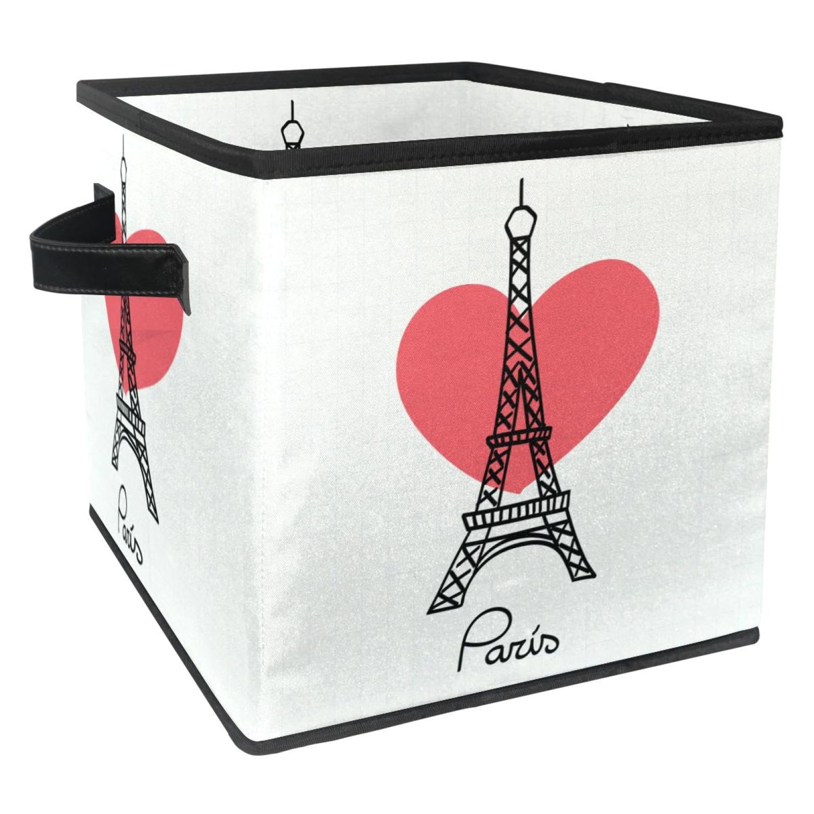 Boîte de rangement pliable Tour Eiffel en tissu cube pour placard et vêtements
