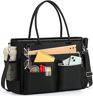 RAINSMORE RAINSMORE Laptop Bag for Women 15.6 Inch Work Teacher Tote Nurse Bag Professional Laptop Tote Computer Messenger Shoulder Bags Large Handbag Business Office Work Briefcase ClimeCo Certified