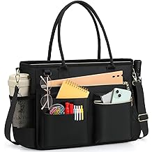 RAINSMORE Laptop Bag for Women 15.6 Inch Work Teacher Tote Nurse Bag Professional Laptop Tote Computer Messenger Shoulder Bags Large Handbag Business Office Work Briefcase