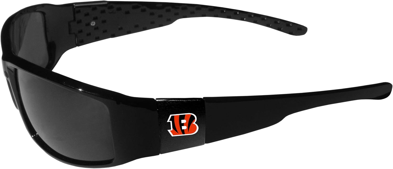 NFL Siskiyou Sports Fan Shop Cincinnati Bengals Black Wrap Sunglasses One Size Black : Sports & Outdoors