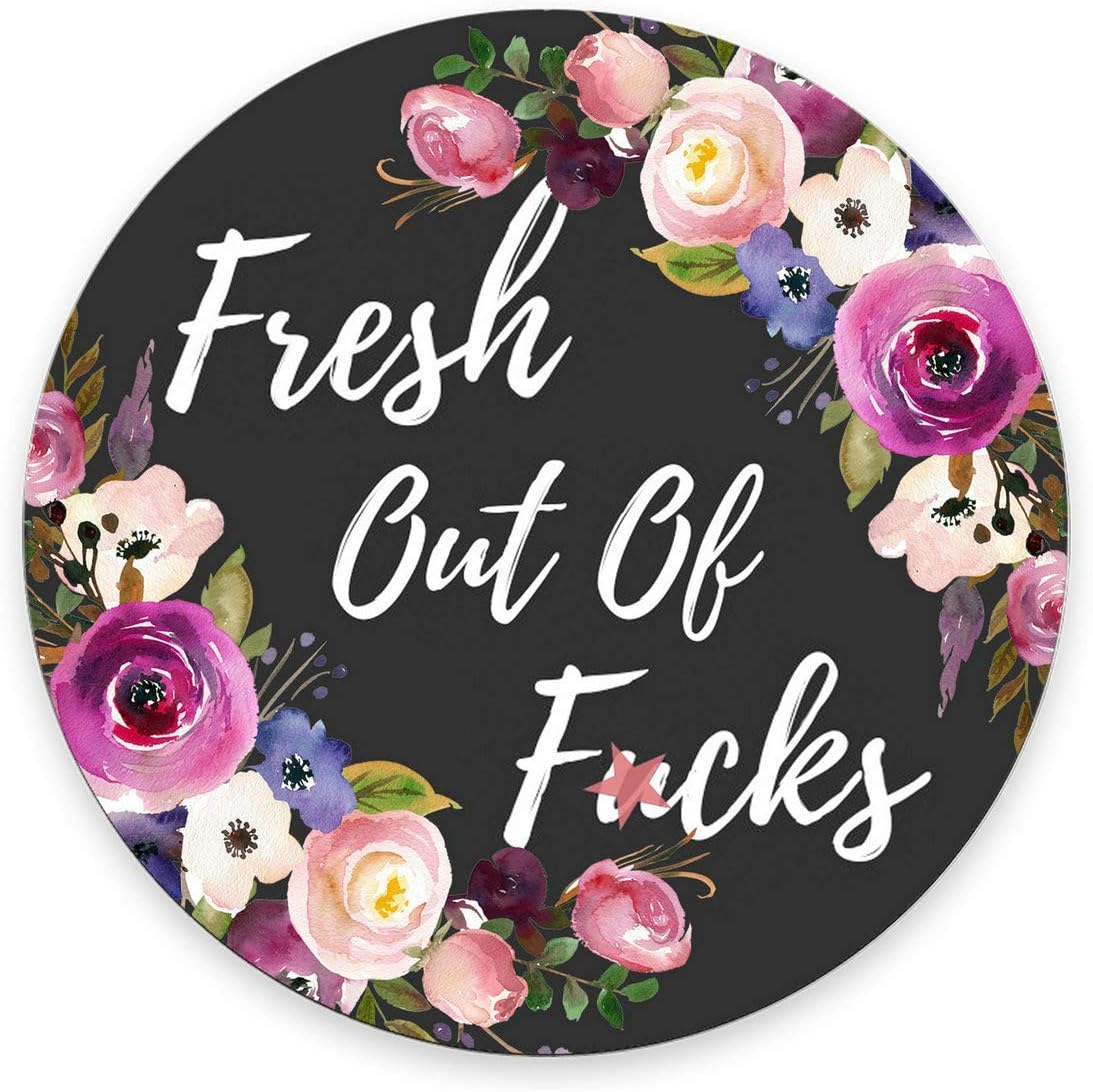 SmoofflyFresh Out of f CKS Round Mouse pad,Funny Circular Mousepad,Mousepads,Desk Accessory,Cute Circular Mouse Pads Size 7.9 x 7.9 x 0.12 Inch
