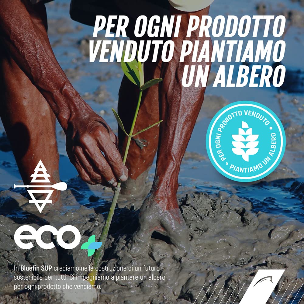 Bluefin Pagaia in Carbonio per Paddleboard | Pala in Nylon e Fibra di Vetro | Asta in Fibra di Carbonio | Design Leggero | Doppio Camlock a Sgancio Rapido