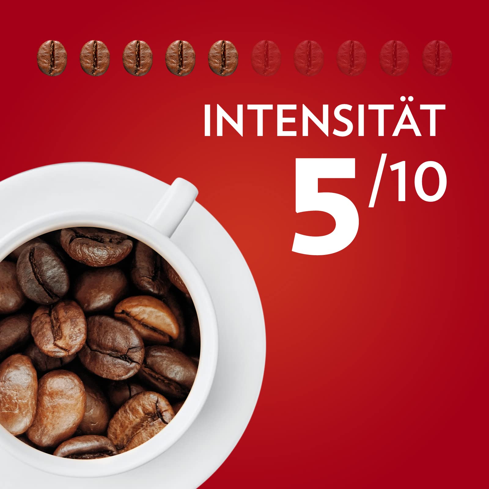 Lavazza, Qualità Rossa, Arabica & Robusta Kaffeebohnen, mit Aromanoten von Schokolade und Trockenfrüchten, Intensität 5/10, Mittlere Röstung, 1 Kg
