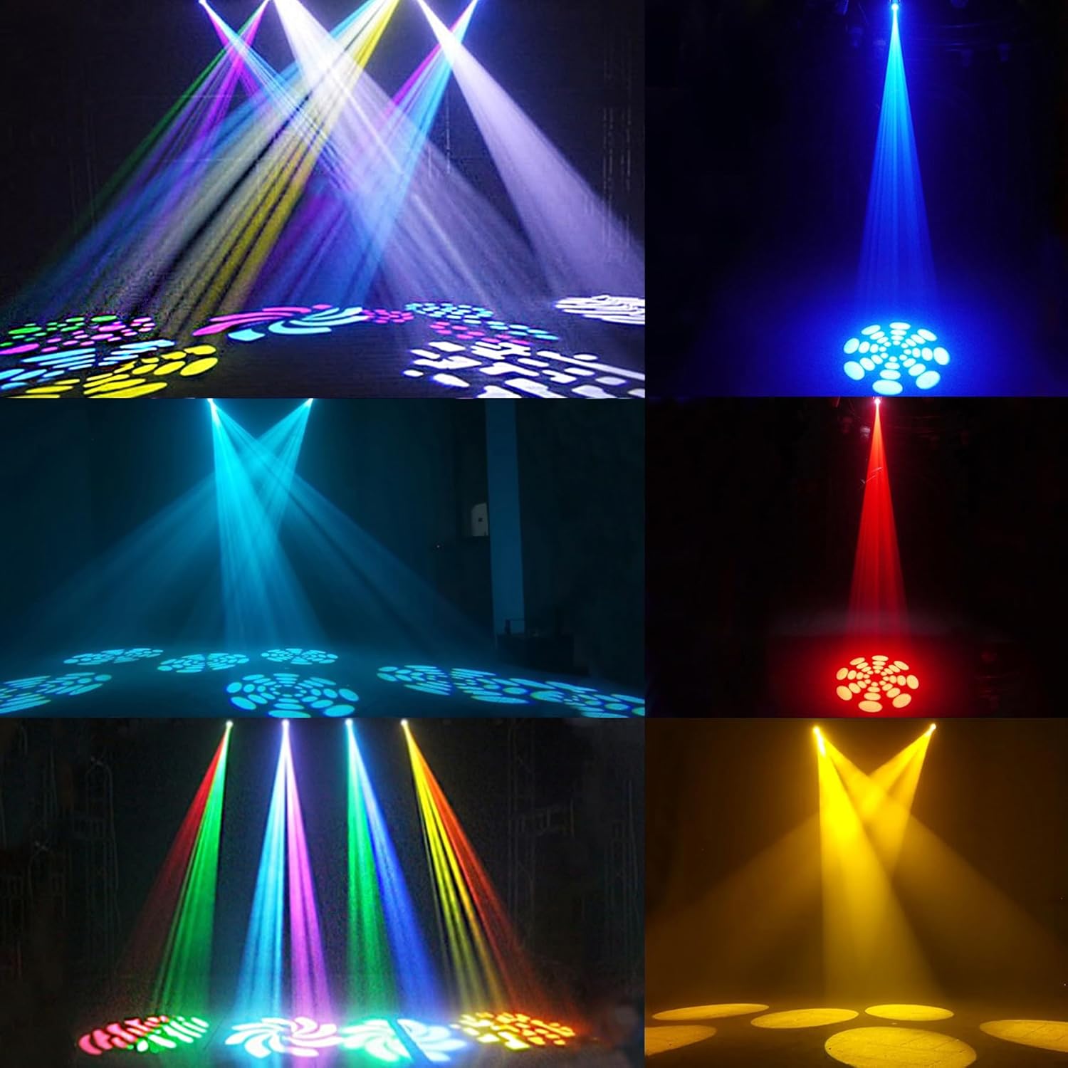 Ridgeyard 100W DJ Moving Head Lights 2PCS, Stage Lighting DMX512 Control LED Strobe DJ Party Lights
