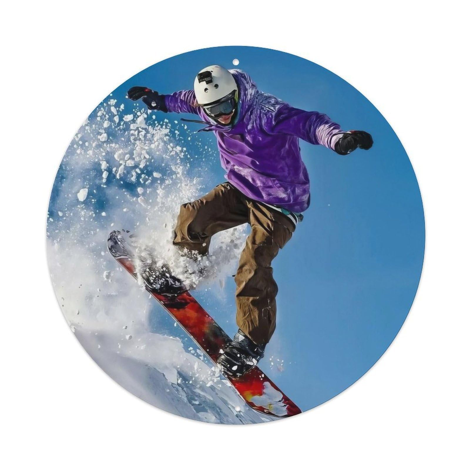 Extreme Sports Snowboard Ice Snow Tornado Journey Metal Tin Sign