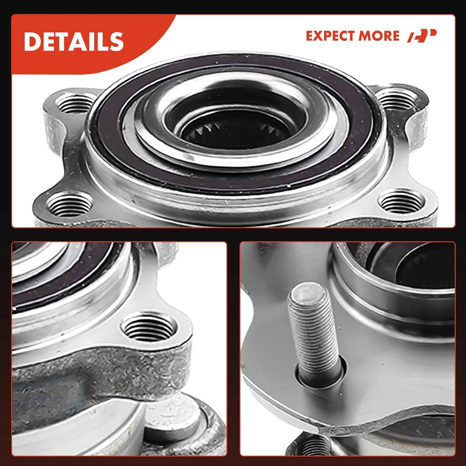 A-Premium 2 x Rear Wheel Bearing and Hub Assembly with 5-Lug Compatible with Nissan Murano 2009-2014, AWD Only
