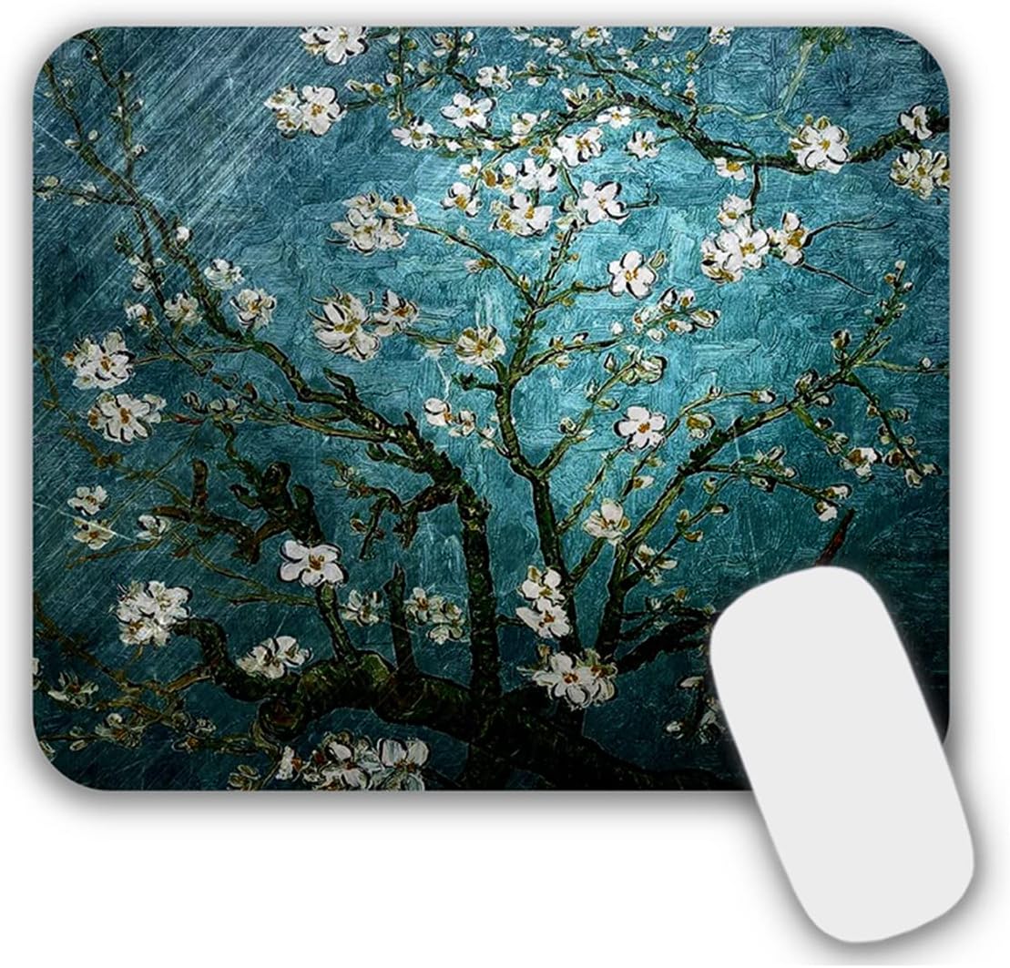 Small Mouse Pad Mouse Mat for Desk Laptop Computer(Van Gogh Flower)