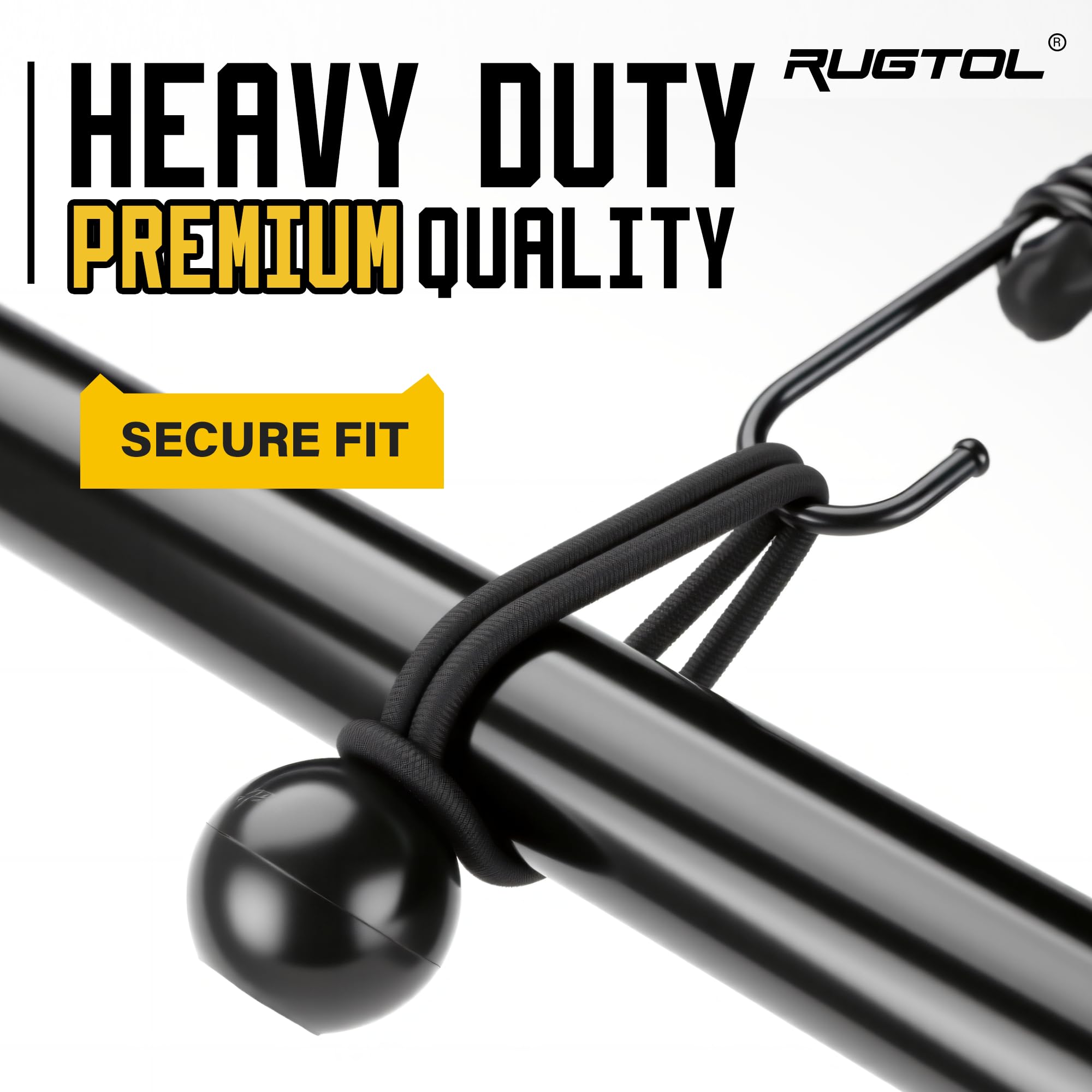 Rugtol Bungee Cords with Hooks, Upgrade 30pcs Assortment Outdoor with 60 90 120 150 cm Adjustable Bungee Cords - Image 4