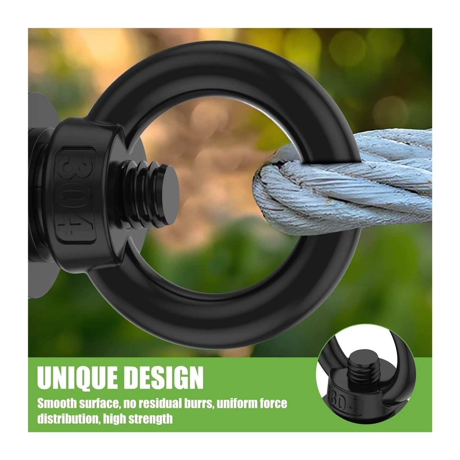 Bullone a occhiello di ancoraggio for binario a T in acciaio inossidabile M8 da 4 pezzi for pianale di camion a cremagliera