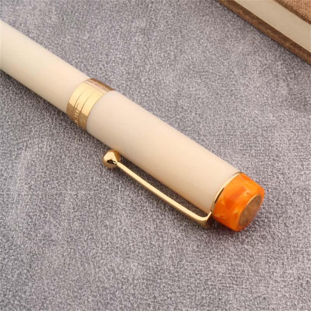 Penna stilografica, bianca, classica, rotante, per scuola, studenti, ufficio, cancelleria