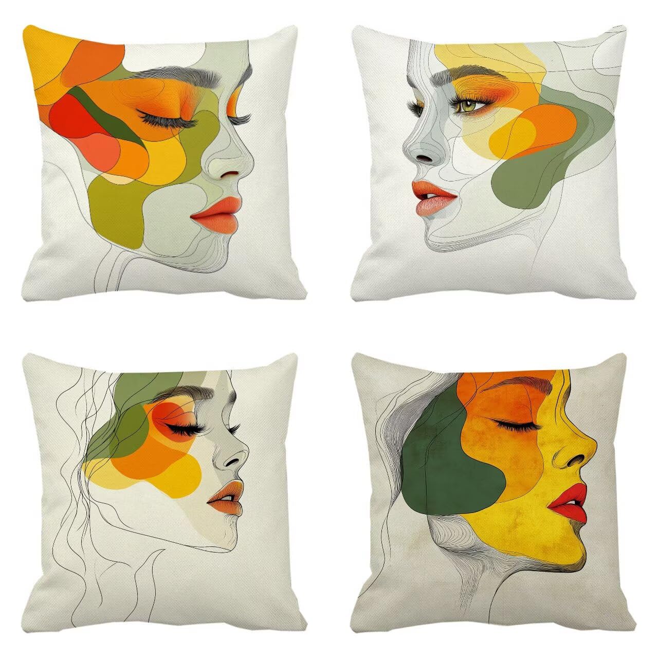 Lot de 4 Housse Canapé Souvenir | Tissu Doux et Respirant Grand Format